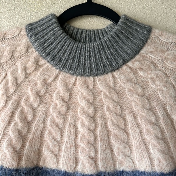 Madewell Deacon Cableknit Mockneck Sweater in Stripe - Picture 5 of 7